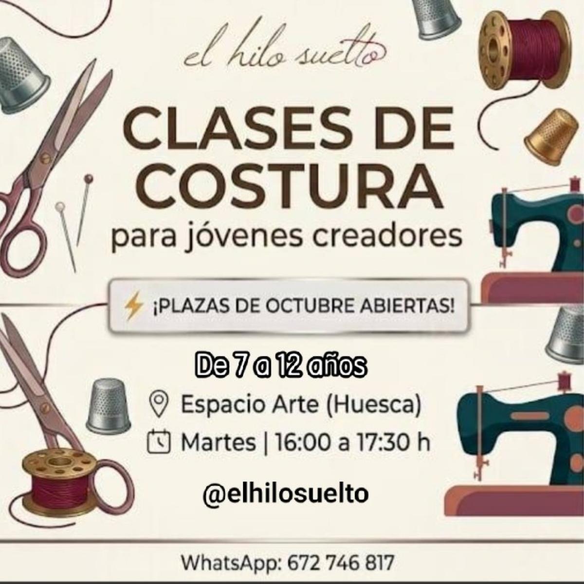 Clases de costura para jóvenes artistas de 7 a 12 años