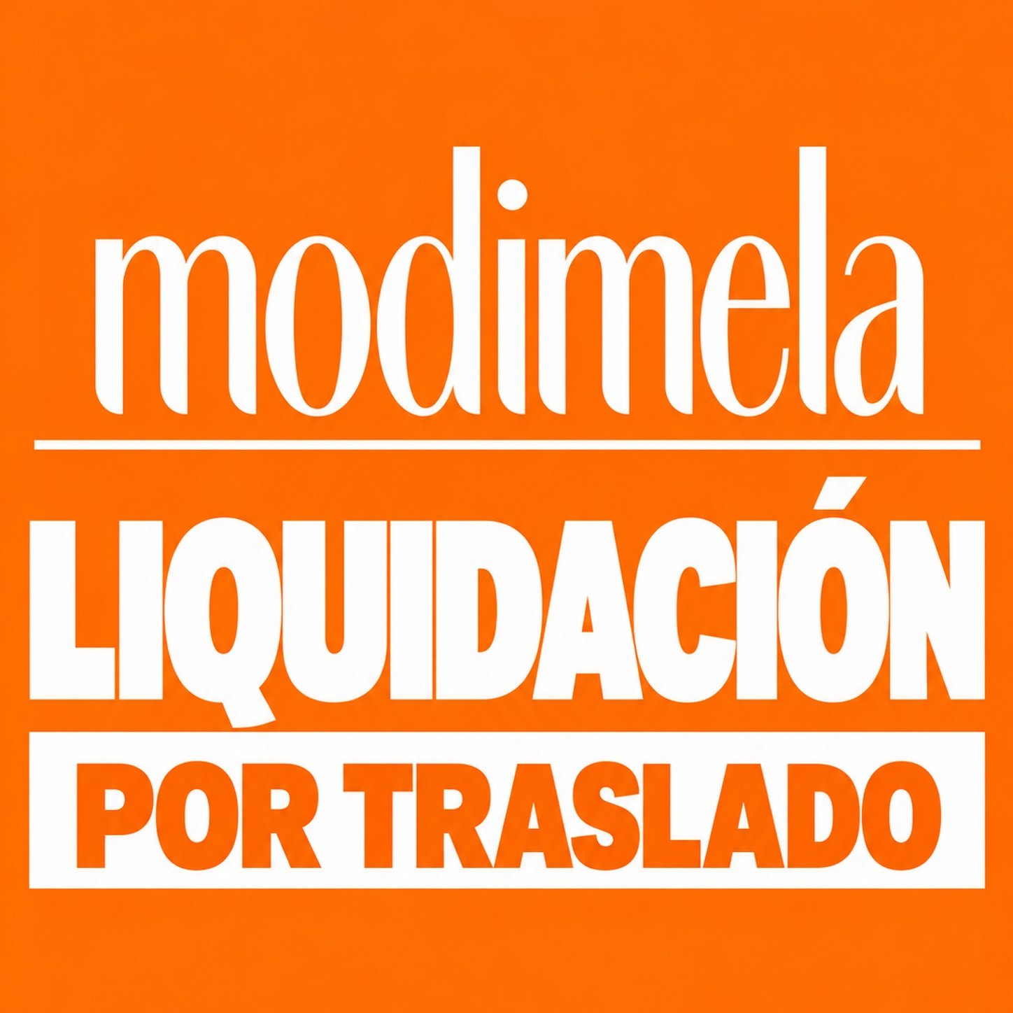 ¡Liquidación por traslado!
